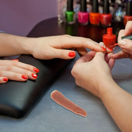 Dedo De Silicona Para Practicar Manicura: Dedo Falso Flexibl