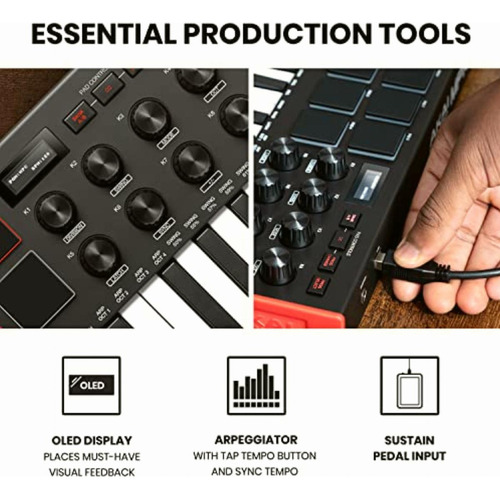 Akai Professional Mpk Mini Mk3 Teclado Controlador Midi Usb