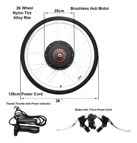 Kit 1000w Motor C/display Rod 26 Para Bici Electrica 48v/36v
