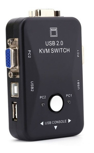 Switch Selector Kvm Puertos Usb Vga No Requiere Alimentacion