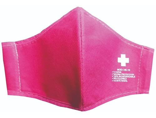 5 Cubrebocas Tres Capas Polipropileno, Lavable, Grado Médico