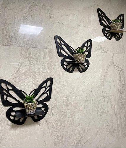 Floating Shelves Wall Mounted Set Of 3 Butterfly Wall Shelve