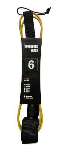 Pitas Tablas De Surf Leash 6ft 6mm