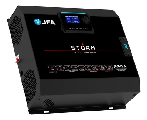 Fonte Carregador Automotiva 220a Jfa Storm Bivolt Automático