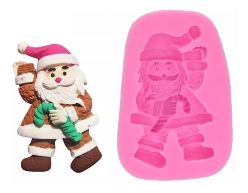 Molde De Silicona Molde Santa Molde Fondant Viejito Pascuero