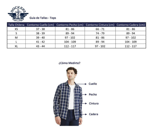 Camisa Hombre Crafted Slim Fit Blanco Rayas Dockers