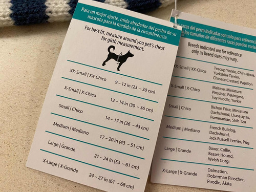 Suéter Para Perro Razas Chicas (Usado)