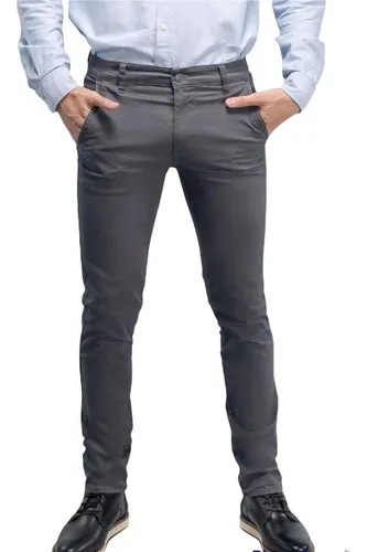 Jeans Para Hombre De Gabardina Pantalones De Mezclilla Bobois Slim