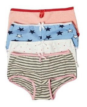 Imagen 2 de 6 de Bombachas Nena Pack X 4 Culotte Mini Promesse Art 12176