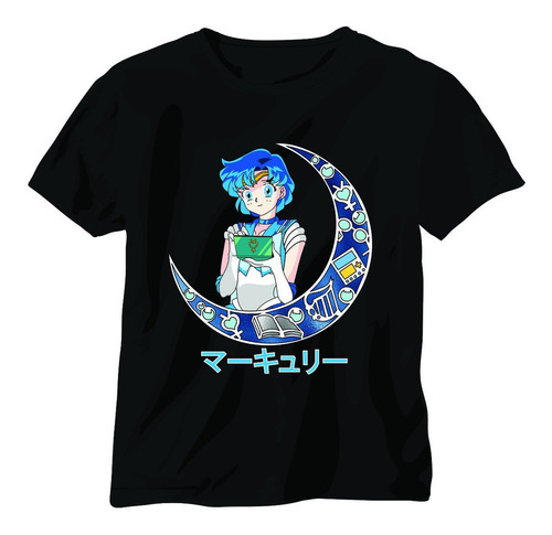 Polera Estampada Sailor Mercury - Amy - Sailor Moon - Dtf