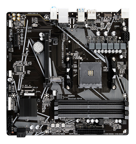 Placa Madre Gigabyte Ultra Durable A520m Ds3h V2 - Negro Negro