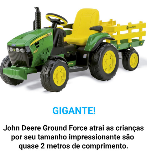 Trator Elétrico John Deere Ground Force 12volts - Pegperego