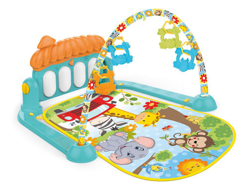 Tapete De Atividades Piano Musical Jungle Party Maxi Baby