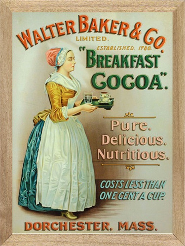 Chocolate , Publicidad Antigua Breakfast Cocoa , Cuadro M696