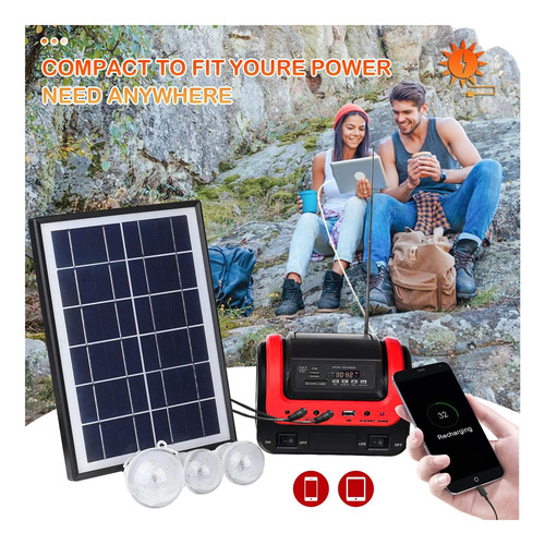 Gerador Solar, Central Elétrica Portátil Com Painel