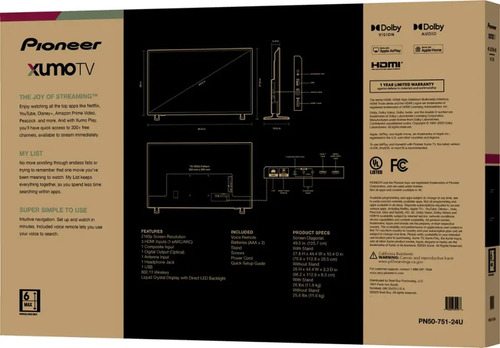 Smart Tv 50 Pioneer Pn951 Series Pantalla Lcd 4k