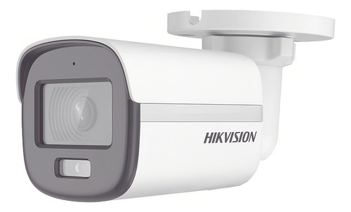Cámara de Seguridad Tipo Bala Color Vu Turbohd 2mp DS-2CE10DF0T-FS 1080p con Micrófono Cámara de Video Vigilancia Metalica de Alta Resolución con Protecció9n IP67