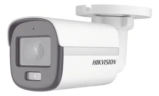 Cámara de Seguridad Tipo Bala Color Vu Turbohd 2mp DS-2CE10DF0T-FS 1080p con Micrófono Cámara de Video Vigilancia Metalica de Alta Resolución con Protecció9n IP67