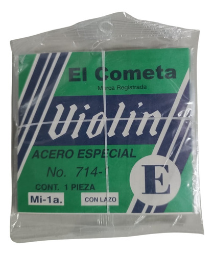 12 Cuerdas 1a El Cometa Para Violín, Acero .010 Mod.714