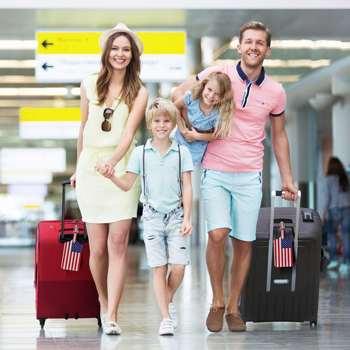 4 Pack Luggage Tags For Suitcases Leather Name Travel Tag Ag