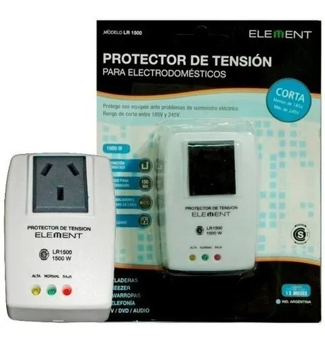 Protector De Tensión Para Electrodomésticos 1500w Element