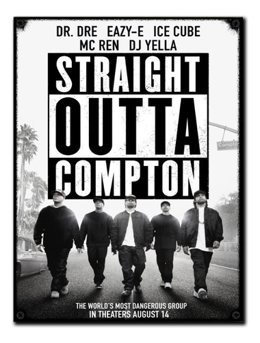 #193 - Cuadro Vintage 30 X 40 - Straight Outta Compton Rap