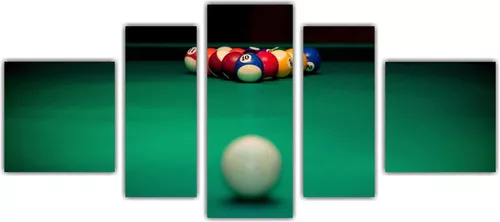 Quadro Bar Jogo Sinuca Bilhar Taco Bola Snooker Esporte