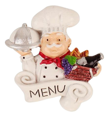 2 Piezas Chef Estatua Nevera Imán Resina Decoración