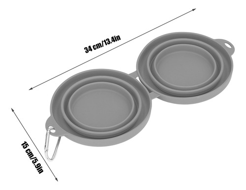 Cuenco Plegable Para Mascotas Con Cinta Engrosada De Silicon