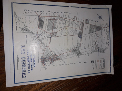 Plano Catastral Del Antiguo Partido De Las Conchas (tigre)