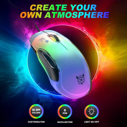 Ratón Para Juegos, Ratón Para Juegos Con Cable Sensor De 12.