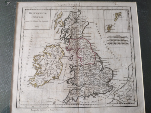 Mapa Antiguo Islas Británicas 1809