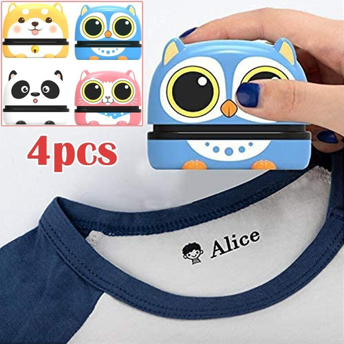 Sello De Nombre Personalizado Para Ropa De Niños De 4 Piezas
