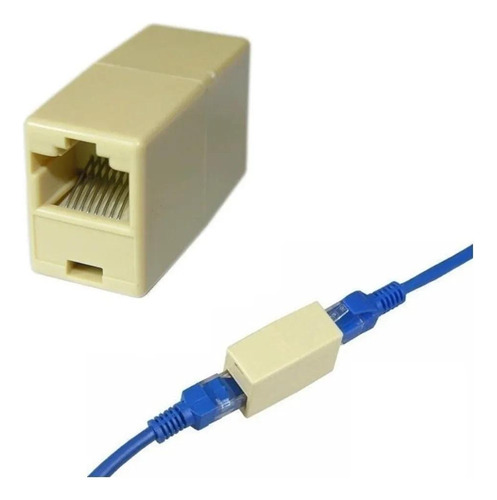 Emenda Cabo De Rede Extensão Internet Adaptador Rj45 Fêmea