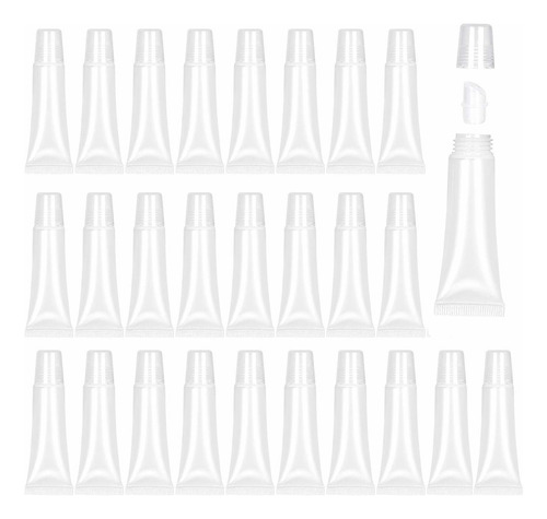 100pcs Brillo Labios En Tubos Vacíos Recargable Transparente