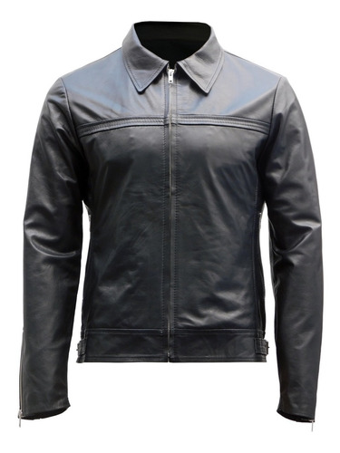 Campera De Cuero Para Hombre Básica Alex T Liam Leather