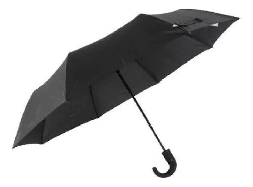 Paraguas Automatico Corto Bagcherry Negro Resistente Vientos