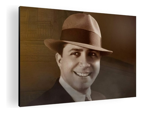 Cuadro Decorativo Poster Mural Carlos Gardel 42x30 Mdf Color N/a Armazón N/a