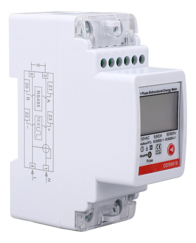 Medidor De Energia Rs485 Medição Bidirecional Monofásica 2p