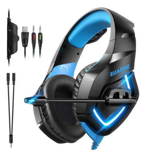 Euarne Auriculares Para Juegos Para Ps4, Xbox One, Ps5, Auri