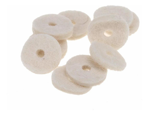 Musiclily Basic Guitar Strap Button Felt Washers White (set 