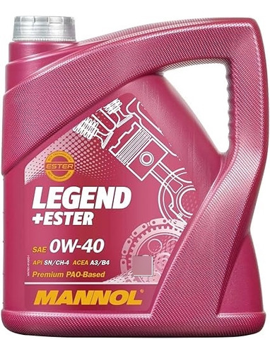 Aceite De Motor Premium 0w-40 Legend +ester Mannol 4l
