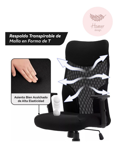 Silla Oficina Con Apoyabrazo Configurable 3d Pata Acero