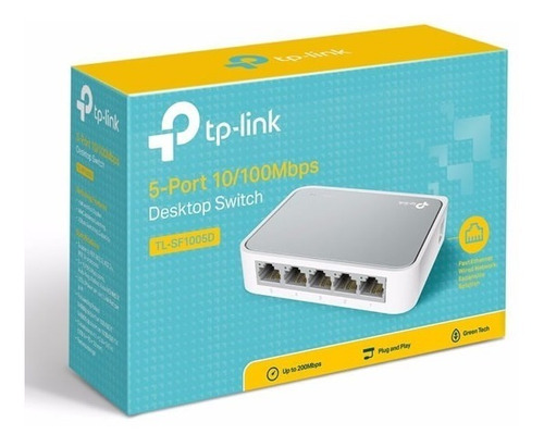 Switch Tp-link 5 Puertos10/100mbps Tl-sf1005d 1 Año Garantia