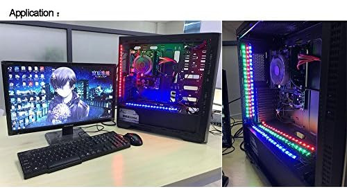 Pc Led Flexible Light Strip Computer Lighting Green Wit...