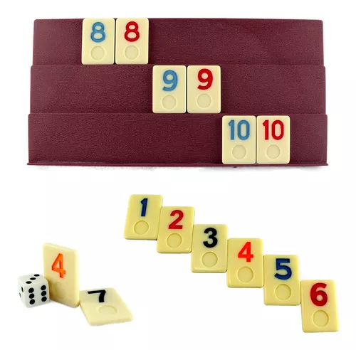 Jogo Rummy Hoyle Games 106 Peças Jogo de Tabuleiro Rummikub