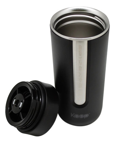 Vaso Térmico Mug De Botón Acero Inoxidable 540ml Keep 