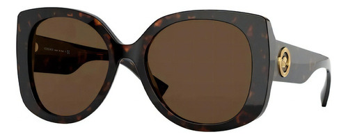 Oculos Sol Versace Ve4387 108/73 56 Marrom Havana