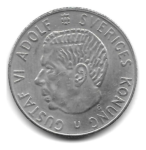 Suecia Moneda De 1 Corona Año 1972 Km 826.a - Xf