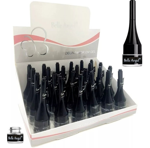 Delineador Em Gel - Kit C/ 12 Un. Belle Angel Preto